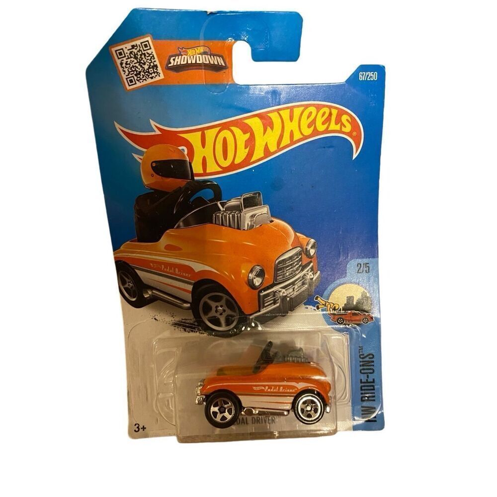 Hot Wheels 2016 Hw Ride Ons Pedal Driver Orange Factory Sealed